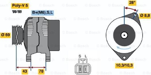 BOSCH 0 986 044 721 - Alternatore autozon.pro