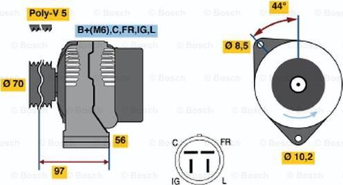 BOSCH 0 986 045 961 - Alternatore autozon.pro