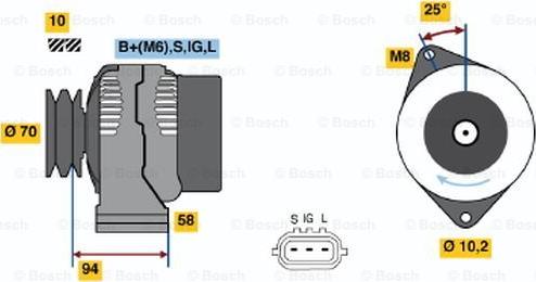 BOSCH 0 986 045 901 - Alternatore autozon.pro