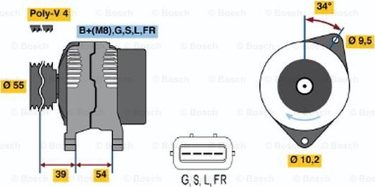 BOSCH 0 986 045 591 - Alternatore autozon.pro