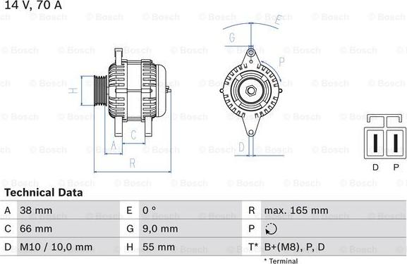 BOSCH 0 986 045 551 - Alternatore autozon.pro