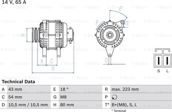 BOSCH 0 986 045 561 - Alternatore autozon.pro