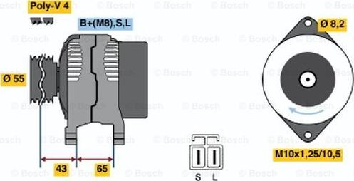 BOSCH 0 986 045 511 - Alternatore autozon.pro