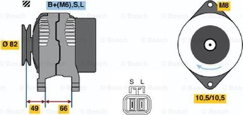 BOSCH 0 986 045 531 - Alternatore autozon.pro