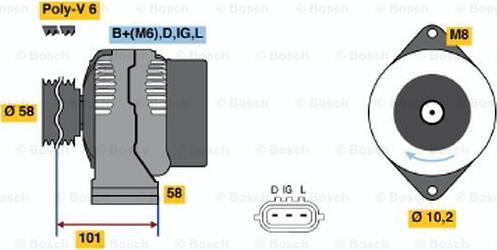 BOSCH 0 986 045 051 - Alternatore autozon.pro