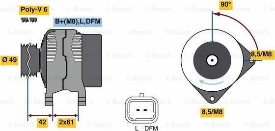 BOSCH 0 986 045 110 - Alternatore autozon.pro