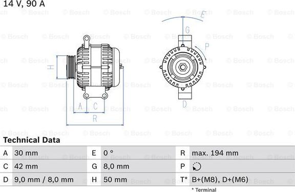 BOSCH 0 986 045 181 - Alternatore autozon.pro