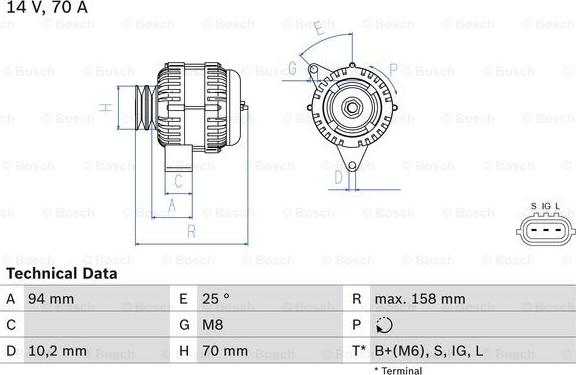 BOSCH 0 986 045 891 - Alternatore autozon.pro