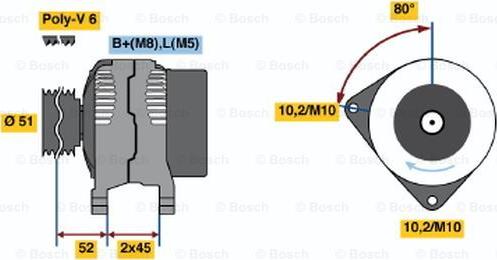 BOSCH 0 986 045 211 - Alternatore autozon.pro