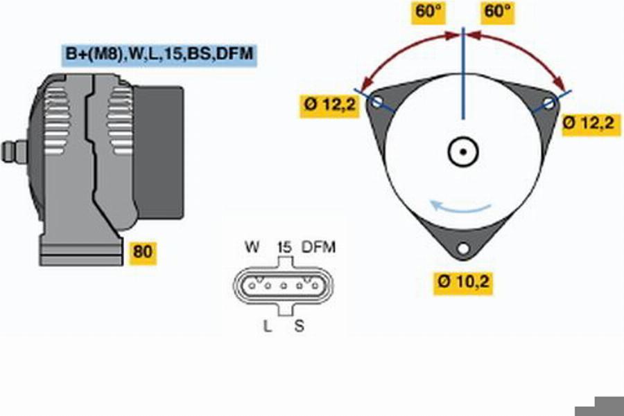 BOSCH 0 986 045 280 - Alternatore autozon.pro