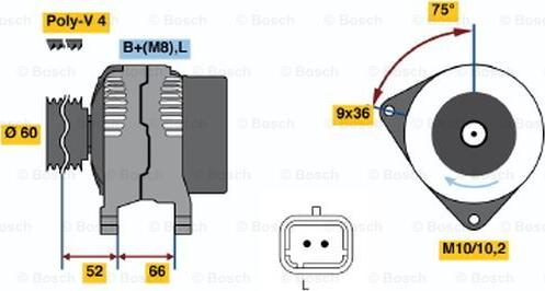 BOSCH 0 986 045 221 - Alternatore autozon.pro