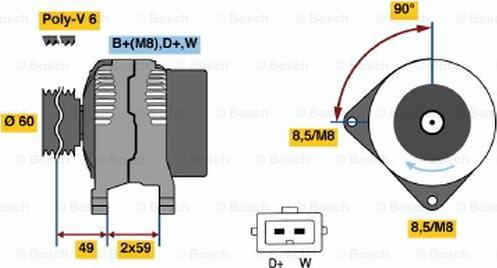 BOSCH 0 986 046 460 - Alternatore autozon.pro