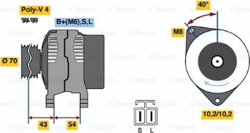 BOSCH 0 986 046 411 - Alternatore autozon.pro