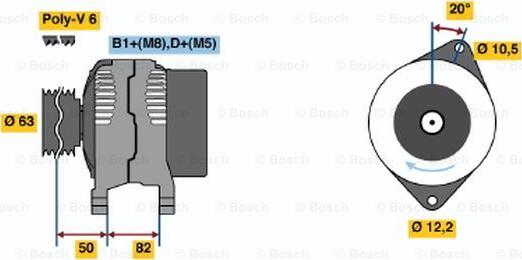 BOSCH 0 986 046 480 - Alternatore autozon.pro