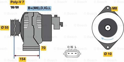 BOSCH 0 986 046 541 - Alternatore autozon.pro