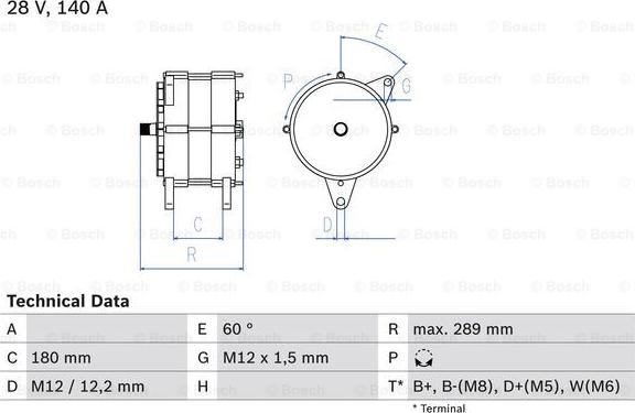 BOSCH 0 986 046 550 - Alternatore autozon.pro