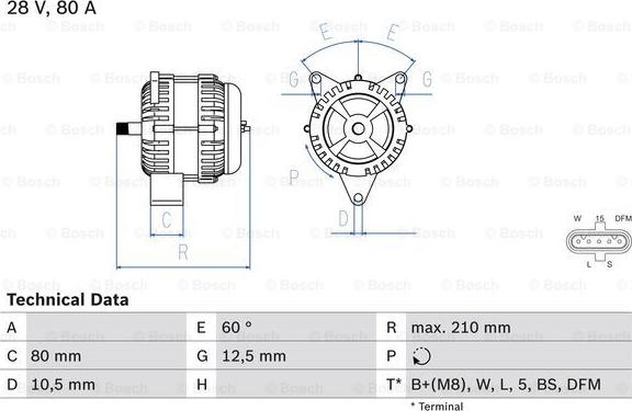 BOSCH 0 986 046 560 - Alternatore autozon.pro