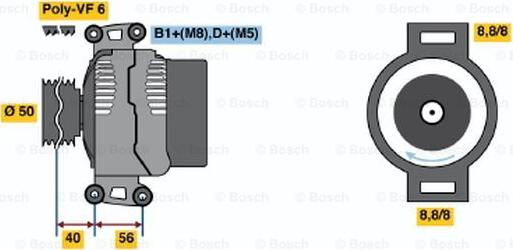 BOSCH 0 986 046 610 - Alternatore autozon.pro