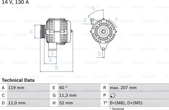 BOSCH 0 986 046 020 - Alternatore autozon.pro