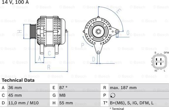 BOSCH 0 986 046 120 - Alternatore autozon.pro