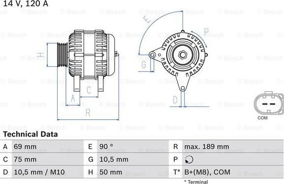 BOSCH 0 986 046 170 - Alternatore autozon.pro