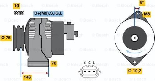 BOSCH 0 986 046 381 - Alternatore autozon.pro