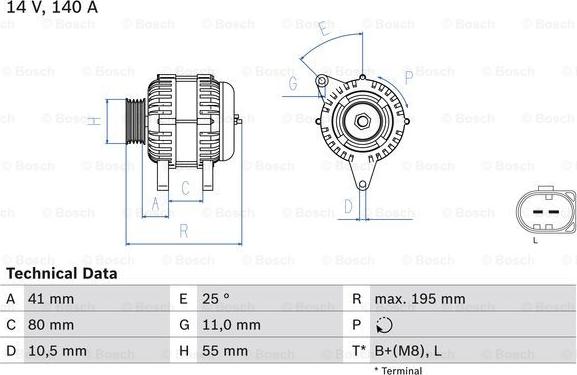 BOSCH 0 986 046 210 - Alternatore autozon.pro