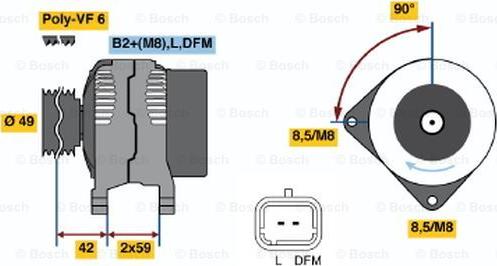 BOSCH 0 986 046 280 - Alternatore autozon.pro