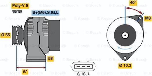 BOSCH 0 986 040 960 - Alternatore autozon.pro