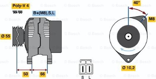 BOSCH 0 986 040 900 - Alternatore autozon.pro