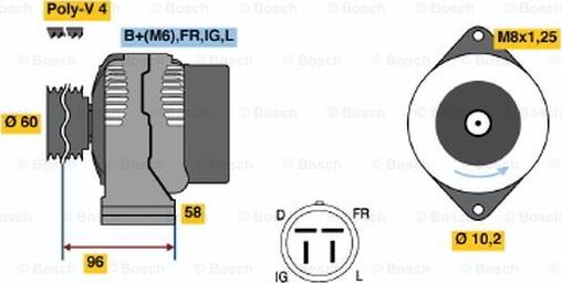 BOSCH 0 986 040 910 - Alternatore autozon.pro