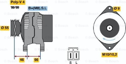 BOSCH 0 986 040 491 - Alternatore autozon.pro