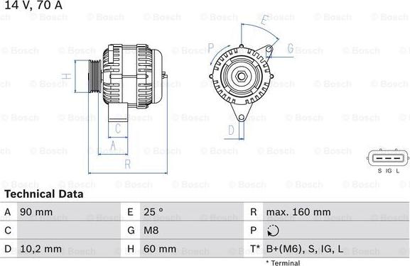 BOSCH 0 986 040 461 - Alternatore autozon.pro