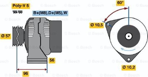 BOSCH 0 986 040 410 - Alternatore autozon.pro