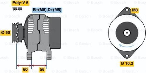 BOSCH 0 986 040 430 - Alternatore autozon.pro