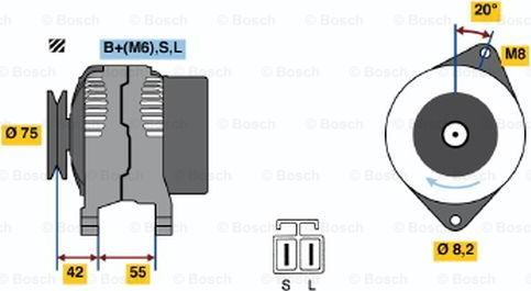 BOSCH 0 986 040 551 - Alternatore autozon.pro