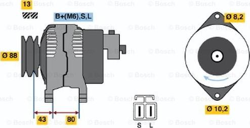 BOSCH 0 986 040 561 - Alternatore autozon.pro