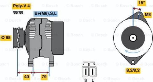 BOSCH 0 986 040 511 - Alternatore autozon.pro