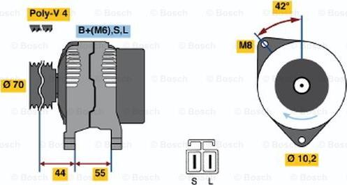 BOSCH 0 986 040 521 - Alternatore autozon.pro