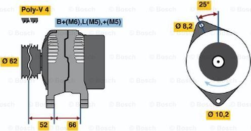 BOSCH 0 986 040 061 - Alternatore autozon.pro