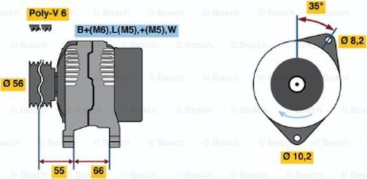 BOSCH 0 986 040 001 - Alternatore autozon.pro