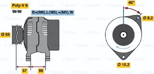 BOSCH 0 986 040 081 - Alternatore autozon.pro