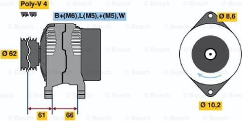 BOSCH 0 986 040 161 - Alternatore autozon.pro