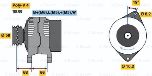 BOSCH 0 986 040 101 - Alternatore autozon.pro