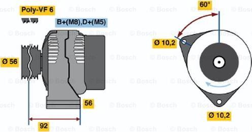 BOSCH 0 986 040 170 - Alternatore autozon.pro