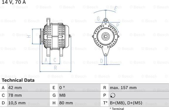 BOSCH 0 986 040 850 - Alternatore autozon.pro