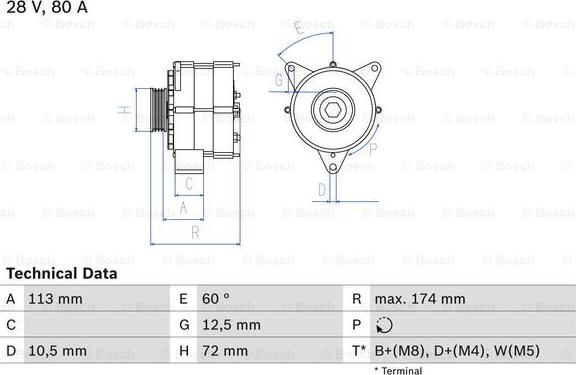 BOSCH 0 986 040 260 - Alternatore autozon.pro