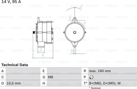 BOSCH 0 986 040 280 - Alternatore autozon.pro