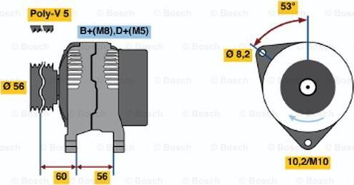 BOSCH 0 986 040 231 - Alternatore autozon.pro