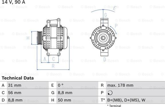 BOSCH 0 986 041 530 - Alternatore autozon.pro